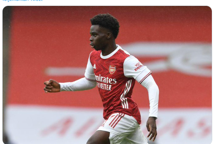 Penyerang Arsenal, Bukayo Saka.