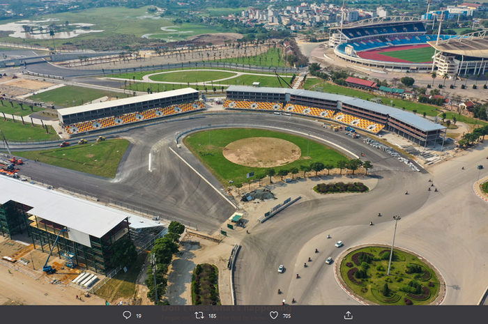 Sirkuit Jalan Raya Hanoi yang akan menjadi venue perlombaan GP Vietnam pada ajang Formula 1.