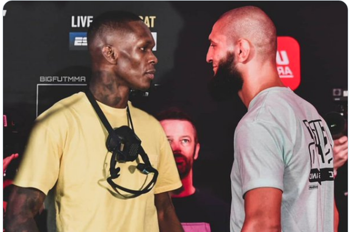 Petarung UFC, Khamzat Chimaev, pajang foto palsu seolah berhadapan dengan juara divisi kelas menengah, Israel Adesanya.