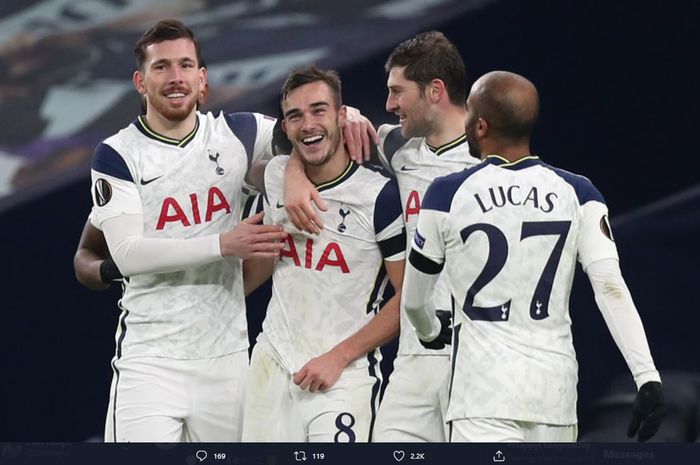 Tottenham Hotspur sukses melumat Ludogorets 4-0 dengan catatan 25 tembakan berbanding nol di Liga Europa dini hari tadi.