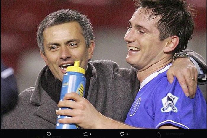 Jose Mourinho saat masih menjadi pelatih Frank Lampard di Chelsea.