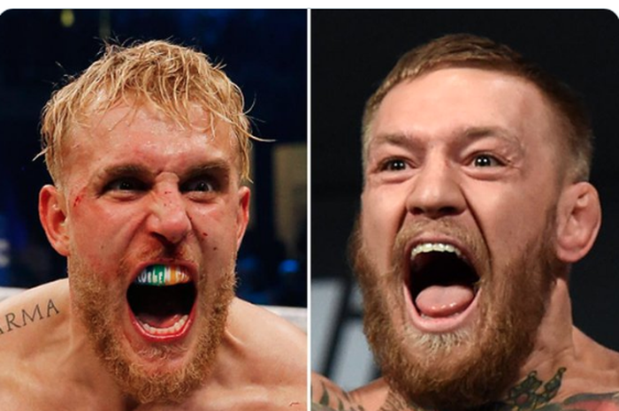 Petinju Jake Paul (kiri) dan bintang UFC Conor McGregor (kanan)