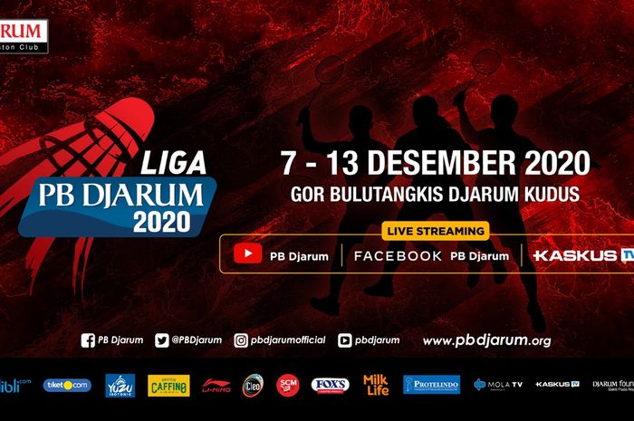 Liga PB Djarum 2020 akan kembali digulirkan pada 7-13 Desember 2020 di GOR Djarum Jati, Kudus, Jawa Tengah.