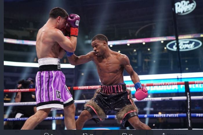 Duel antara Errol Spence Jr (kanan) vs Danny Garcia (kiri), Minggu (6/12/2020)