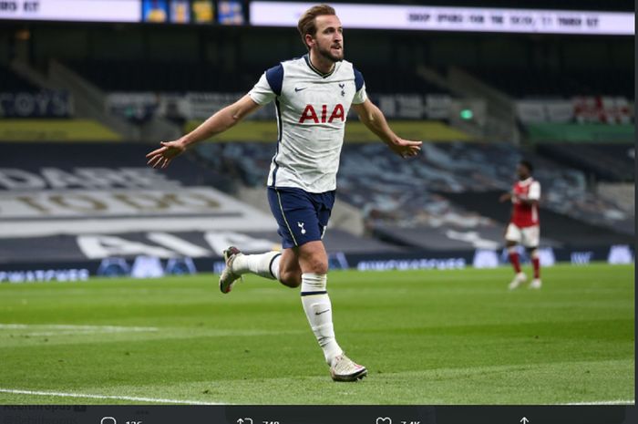 Harry Kane menjadi penguasa Derbi London Utara setelah mencetak gol dalam kemenangan Tottenham Hotspur atas Arsenal di Liga Inggris 2020-201. 