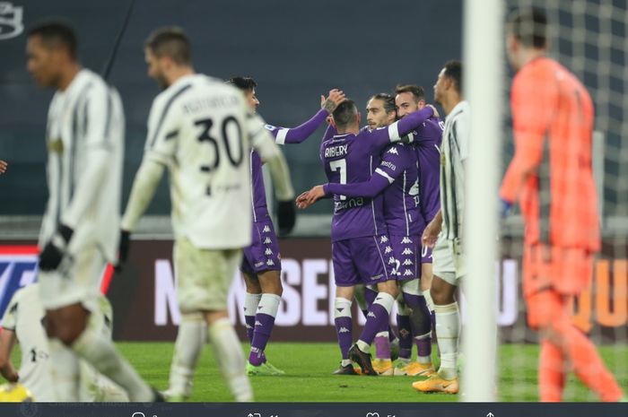 Juventus takluk 0-3 dari Fiorentina di Allianz Stadium dalam lanjutan laga pekan ke-13 Liga Italia 2020-2021, Selasa (22/12/2020) waktu setempat atau Rabu dini hari WIB.