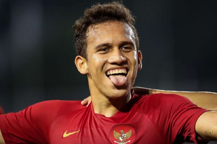 Egy Maulana Vikri selebrasi seusai mencetak gol ke gawang Myanmar dalam semifinal SEA Games 2019 di Stadion Rizal Memorial, Manila, Filipina, Sabtu (7/12/2019). Timnas U-23 Indonesia menang 4-2 dari Myanmar.