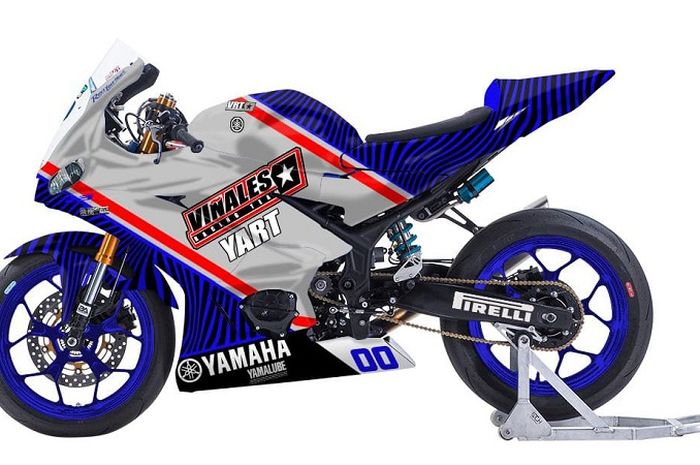 Tampilan motor balap tim bentukan Maverick Vinales pada ajang World Superbike musim 2021.