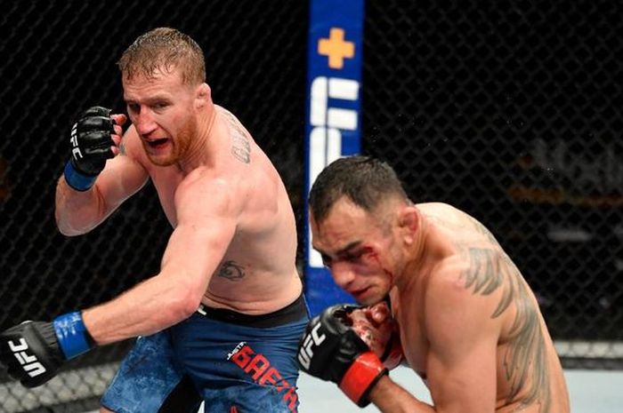 Justin Gaethje waktu mengalahkan Tony Ferguson di UFC 249.