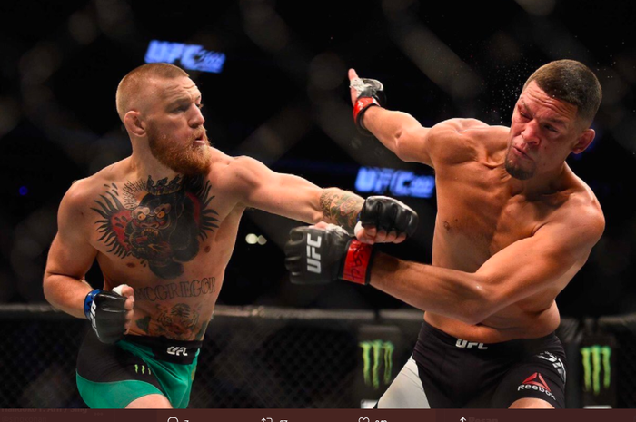 Nate Diaz mengenang kemenangan lima tahun silam melawan Conor McGregor anggap The Notorious anak emas UFC.