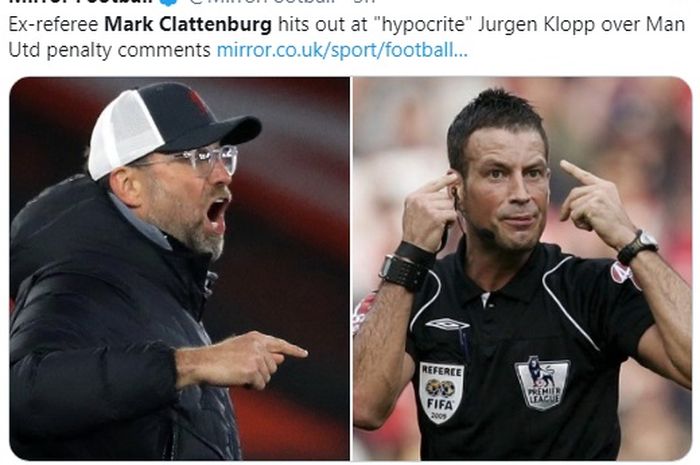 Jurgen Klopp dan Mark Clattenburg