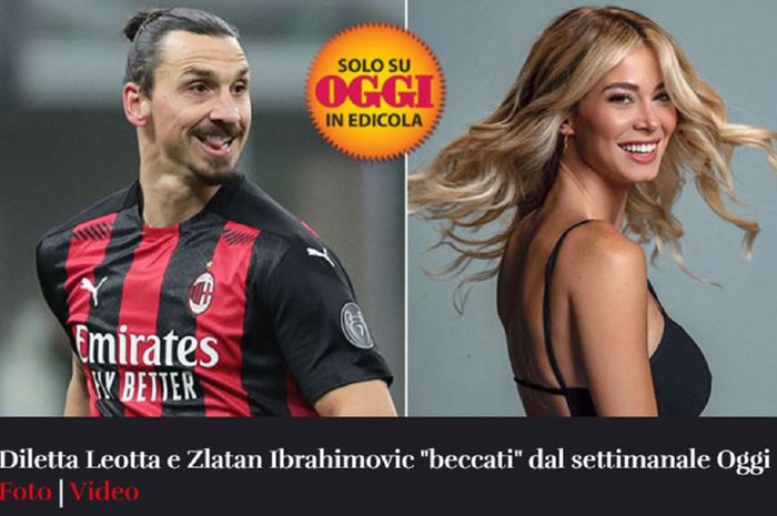 Striker AC Milan Zlatan Ibrahimovic kembali menjalin hubungan dengan presenter cantik Italia, Diletta Leotta.