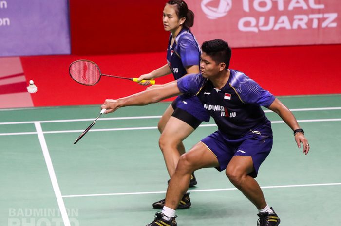 Aksi Praveen Jordan/Melati Daeva Oktavianti pada final Thailand Open I 2021, Minggu (17/1/2021)