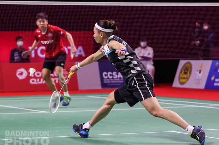 Aksi Tai Tzu Ying pada babak pertama Thailand Open II 2021, Selasa (19/1/2021)