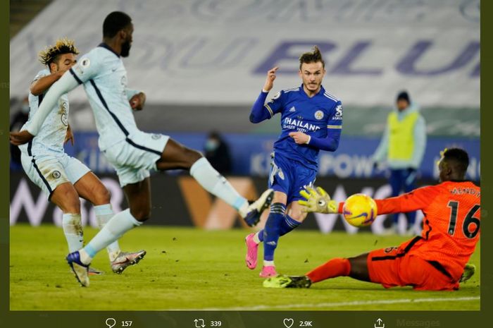 Chelsea keok saat bertamu ke Leicester City dalam lanjutan Liga Inggris, 19 Januari 2021.