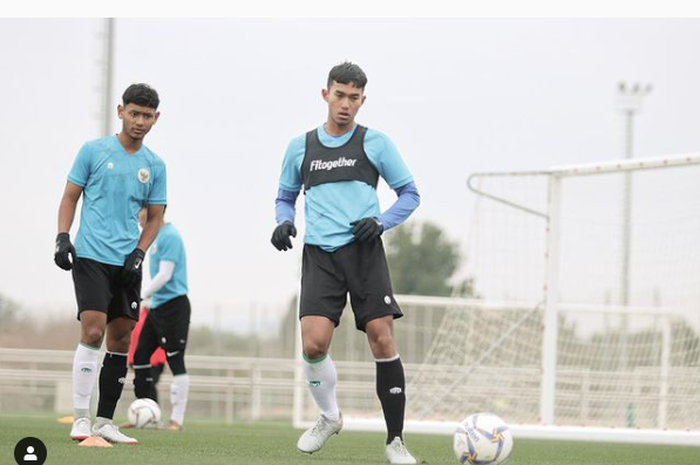 Bek Semen Padang, Muhammad Fadhil Adhitya Akshah saat menjalani pemusatan latihan (TC) timnas U-19 Indonesia, di Spanyol.