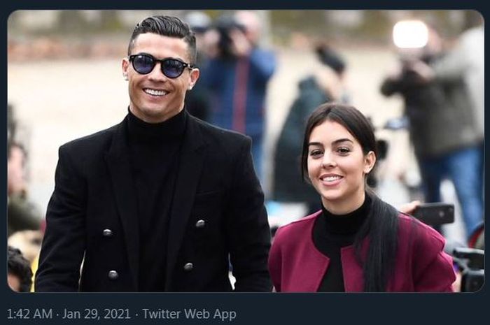 Superstar Juventus, Cristiano Ronaldo, dan kekasihnya, Georgina Rodriguez.