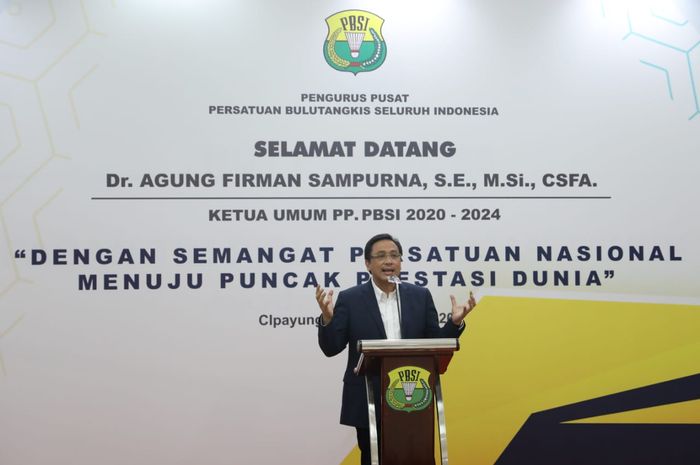 Ketua Umum PP PBSI Agung Firman Saputra.