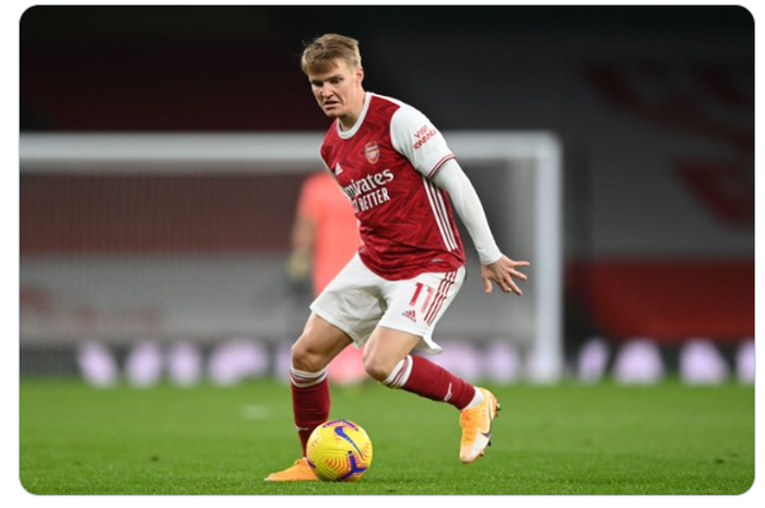 Pemain Real Madrid yang sedang dipinjamkan ke Arsenal, Martin Odegaard.