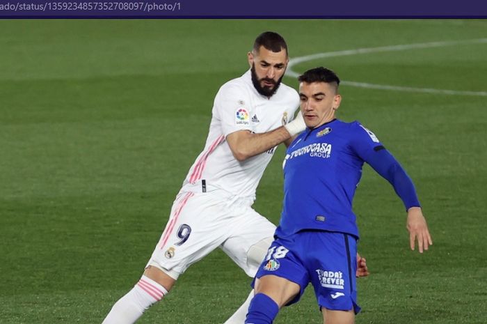 Getafe Nol Tembakan, Real Madrid Akhiri Babak Pertama dengan Skor Kacamata