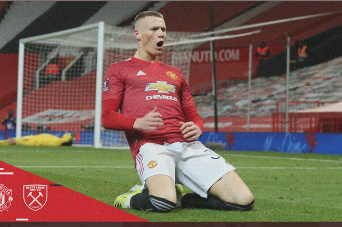 Scott McTominay loloskan Manchester United ke perempat final Piala FA 2020-2021 setelah bobol gawang West Ham United.