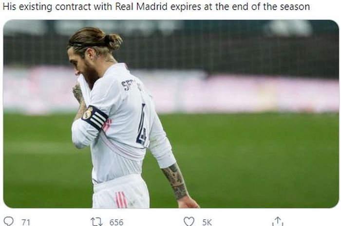 Sergio Ramos telah dipastikan bakal hengkang dari Real Madrid pada bursa transfer musim panas nanti.