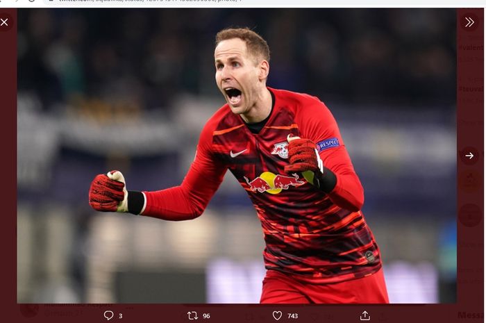 Mantan kiper Liverpool yang kini menjadi kiper andalan RB Leipzig, Peter Gulacsi.