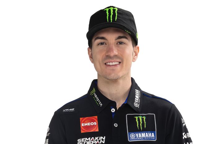 Pembalap Monster Energy Yamaha, Maverick Vinales pada acara peluncuran tim, Senin (15/2/2021).