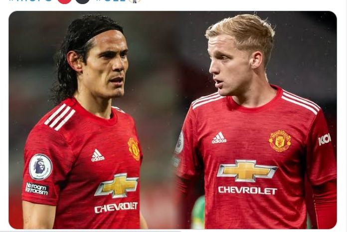 Donny van de Beek dan Edinson Cavani dipastikan absen kala Manchester United menghadapi Real Sociedad dalam partai leg pertama babak 32 besar Liga Europa 2020-2021.