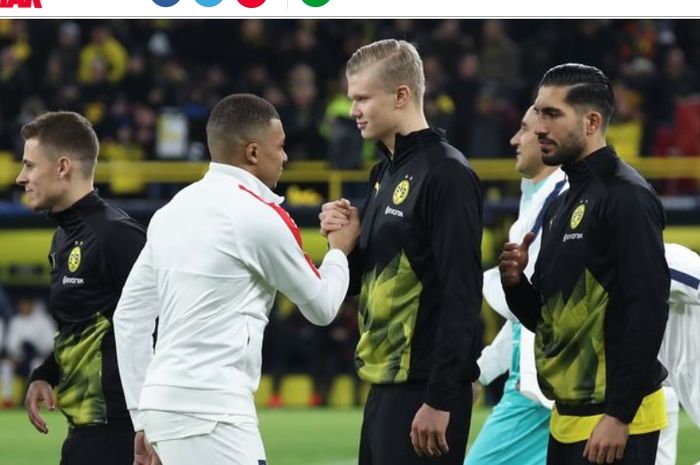 Legenda Manchester United, Rio Ferdinand, mendesak bekas klubnya untuk datangkan salah satu dari Erling Haaland atau Kylian Mbappe.