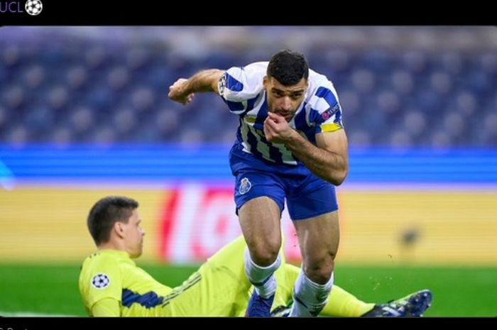 Striker Porto, Mehdi Taremi, mencetak gol pertama timnya dalam laga kontra Juventus di Liga Champions