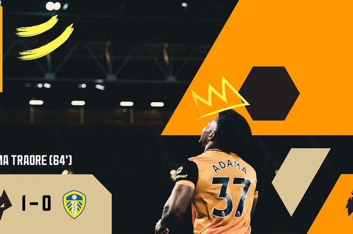 Adama Traore membuat bek keturunan Indonesia, Pascal Struijk kewalahan saat Wolves mengalahkan Leeds United 1-0 di Molineux Stadium, dalam laga pekan ke-25 Liga Inggris, Jumat (19/2/2021) atau Sabtu dini hari WIB.