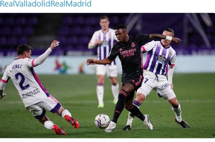 Babak pertama laga Real Valladolid vs Real Madrid pada pekan ke-24 Liga Spanyol berakhir imbang 0-0