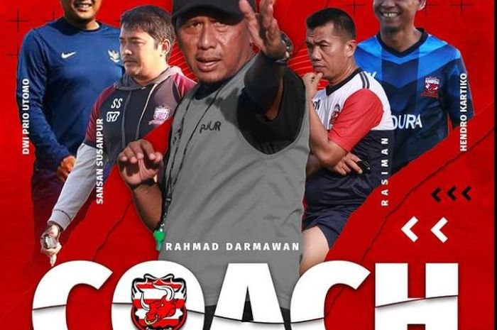 Komposisi tim pelatih baru Madura United musim 2021.