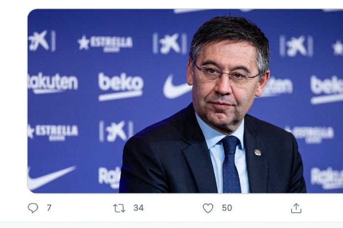 Mantan presiden Barcelona, Josep Maria Bartomeu, memilih bungkam dan tidak memberikan kesaksian di pengadilan terkait kasus yang menimpanya. 