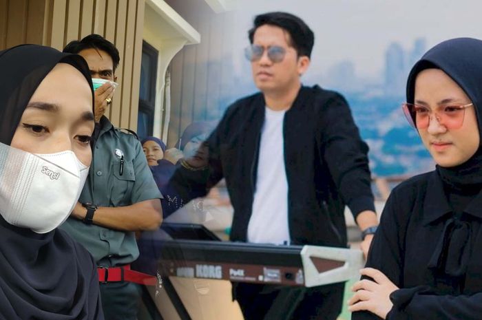 Ririe Fairus (kiri) hadir di sidang cerai yang kedua, beragendakan mediasi di Pengadilan Agama Jakarta Utara, Rabu (3/3/2021). 