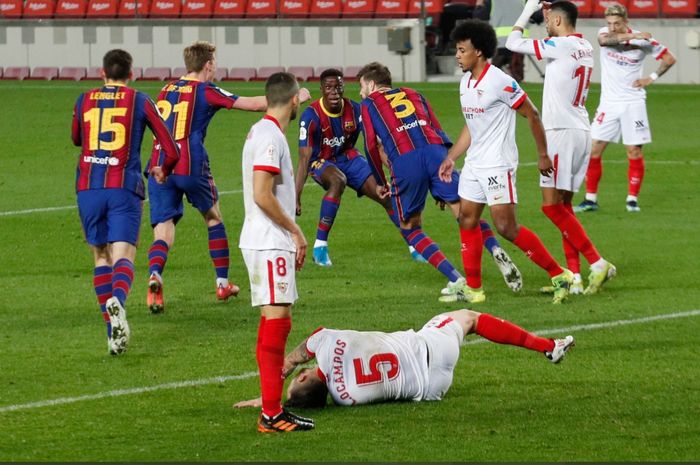 Barcelona sukses melenggang ke final Copa del Rey usai meraih kemenangan 3-0 atas Sevilla pada laga leg kedua semifinal dan dengan demikian mereka menang agregat 3-2.