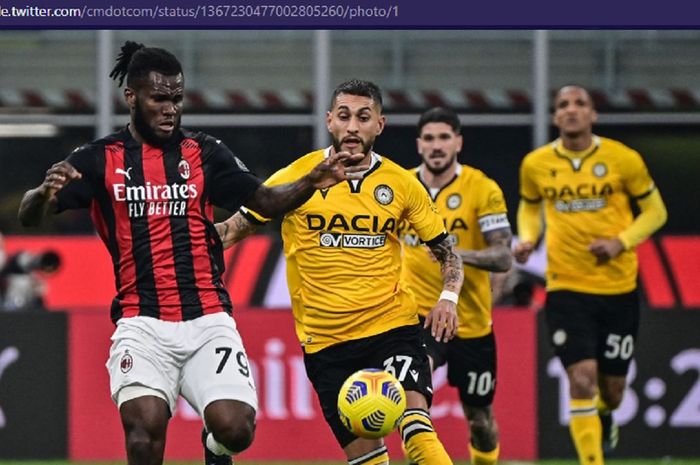  AC Milan selamat saat melawan Udinese di Liga Italia setelah nyaris menderita lagi berkat penalti pada menit ke-90+7'. 