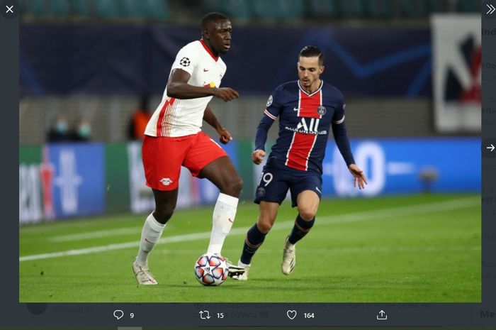 Liverpool mendapat kabar gembira mengenai transfer bek RB Leipzig, Ibrahima Konate (kiri).