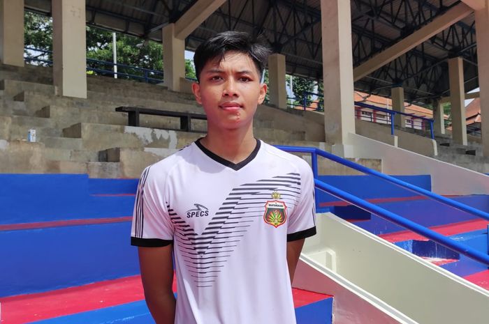 Pemain trial Bhayangkara Solo FC, Muhammad Wahyu Cahyanto.