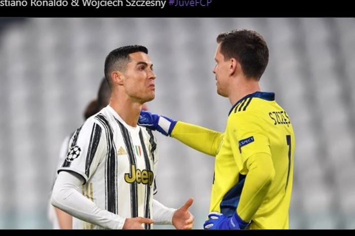 Cristiano Ronaldo dan Wojciech Szczęsny