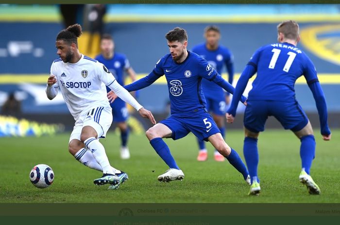  Chelsea harus puas bermain imbang 0-0 pada pertandingan lanjutan Liga Inggris di kandang Leeds United.