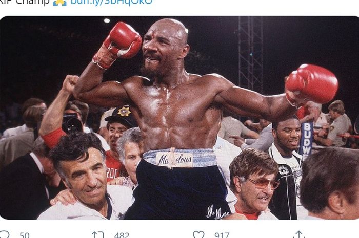 Mantan juara dunia tinju kelas menengah, Marvin Hagler.