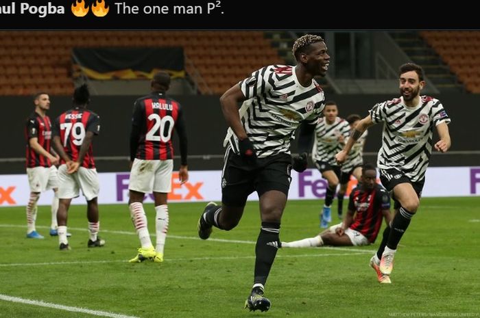 Paul Pogba mencetak gol kemenangan bagi Manchester United pada laga leg kedua babak 16 besar Liga Europa.