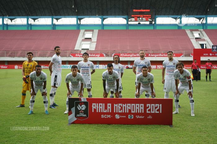 Para pemain Bali United di laga Grup D melawan Persiraja Piala Menpora 2021