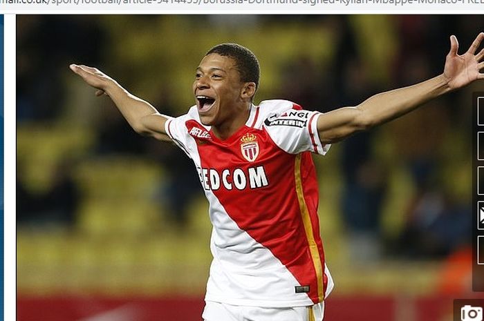 Kylian Mbappe nyaris bergabung dengan Borussia Dortmund ketika masih membela AS Monaco.