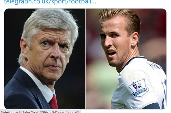 Eks pelatih Arsenal, Arsene Wenger memberikan pendapatnya soal masa depan striker Tottenham Hotspur, Harry Kane.