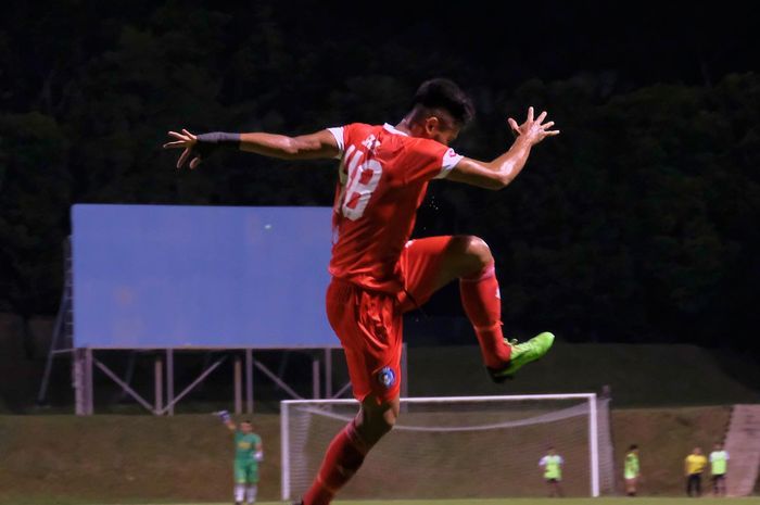 Saddil Ramdani kembali mencetak gol dalam laga ujicoba Sabah FC saat melawan skuad Proyek FAM-MSN pada Selasa (30/3/2021).