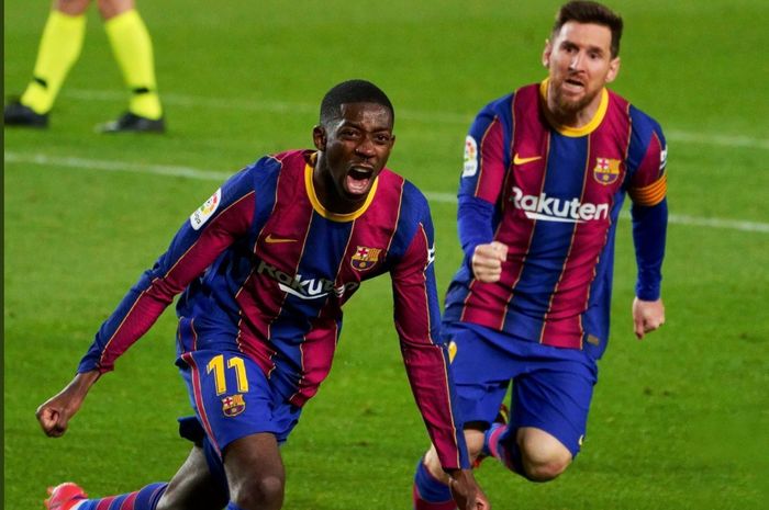 Ousmane Dembele cetak satu-satunya gol kemenangan Barcelona atas Real Valladolid pada laga pekan ke-29.