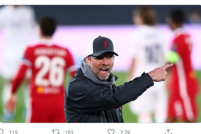 Juru taktik Liverpool, Juergen Klopp.